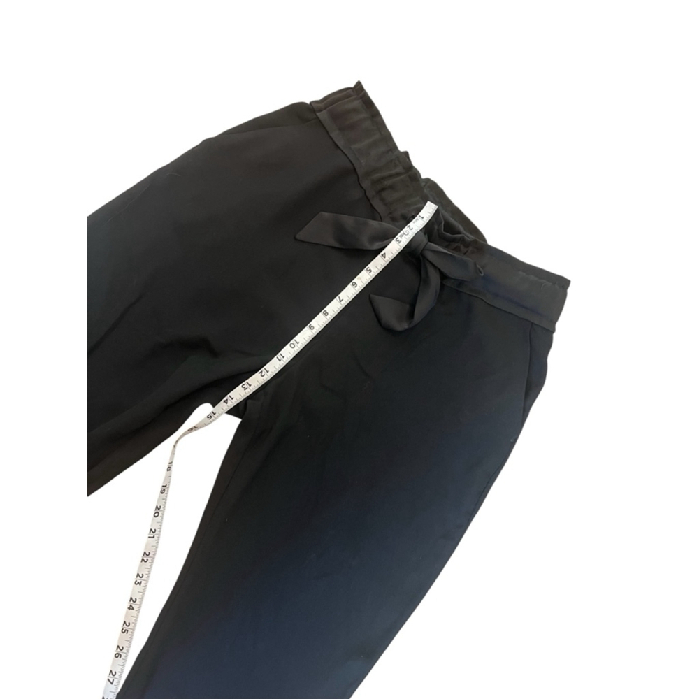 Dynamite Black Tie Waist Dress Pants Cropped Career Office Size Large - Picture 7 of 11